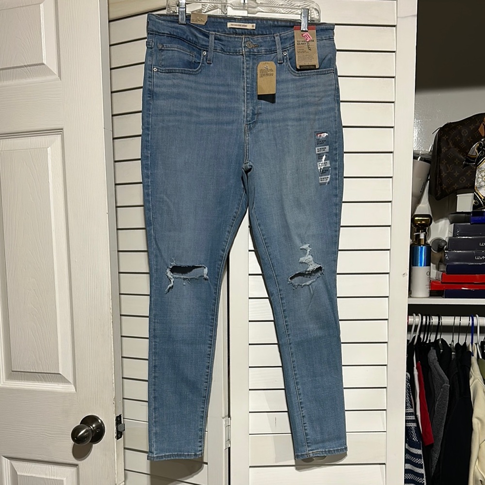 Levi’s 721 High Rise Skinny Women's Blue Jeans size 33 16 Medium